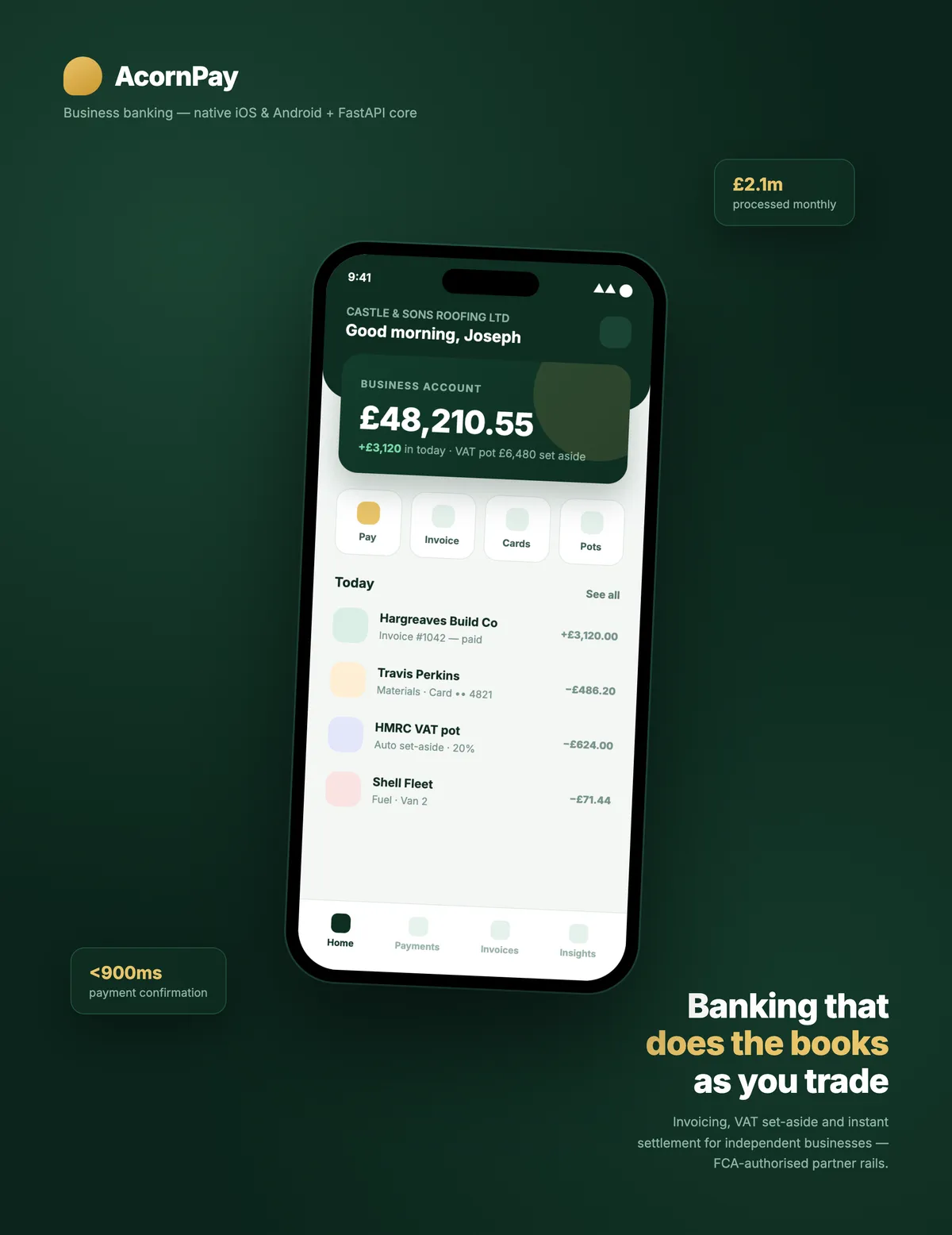 AcornPay business banking app